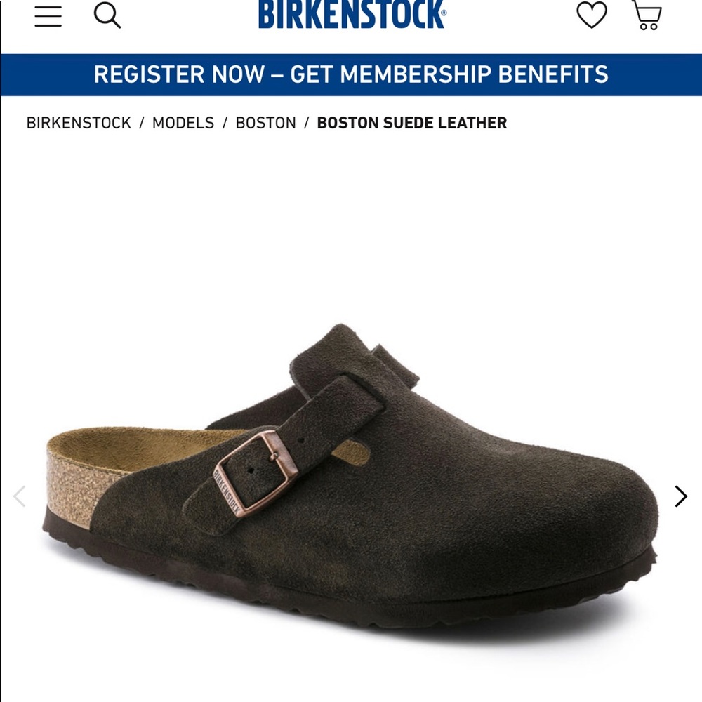 Birkenstock Boston Soft Footbed Clog in Mocha size 40